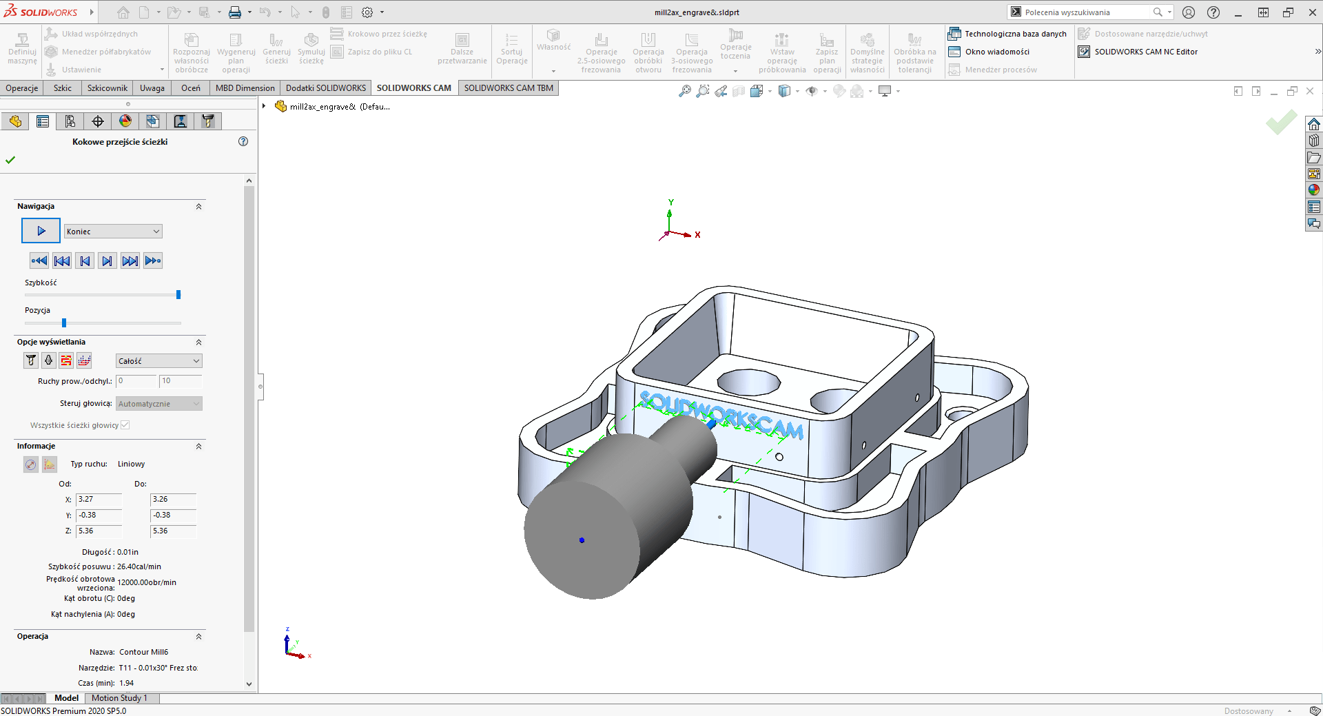 CWSystems solidworks cam interfejs