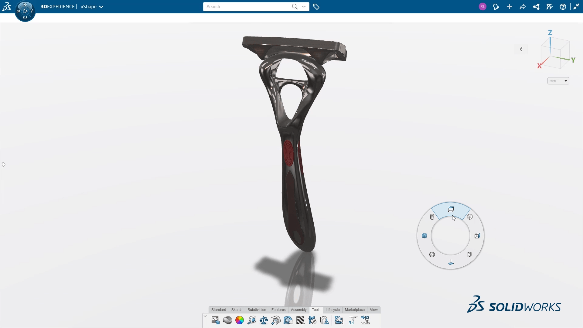 Interfejs Rola 3D Sculptor - 3DEXPERIENCE