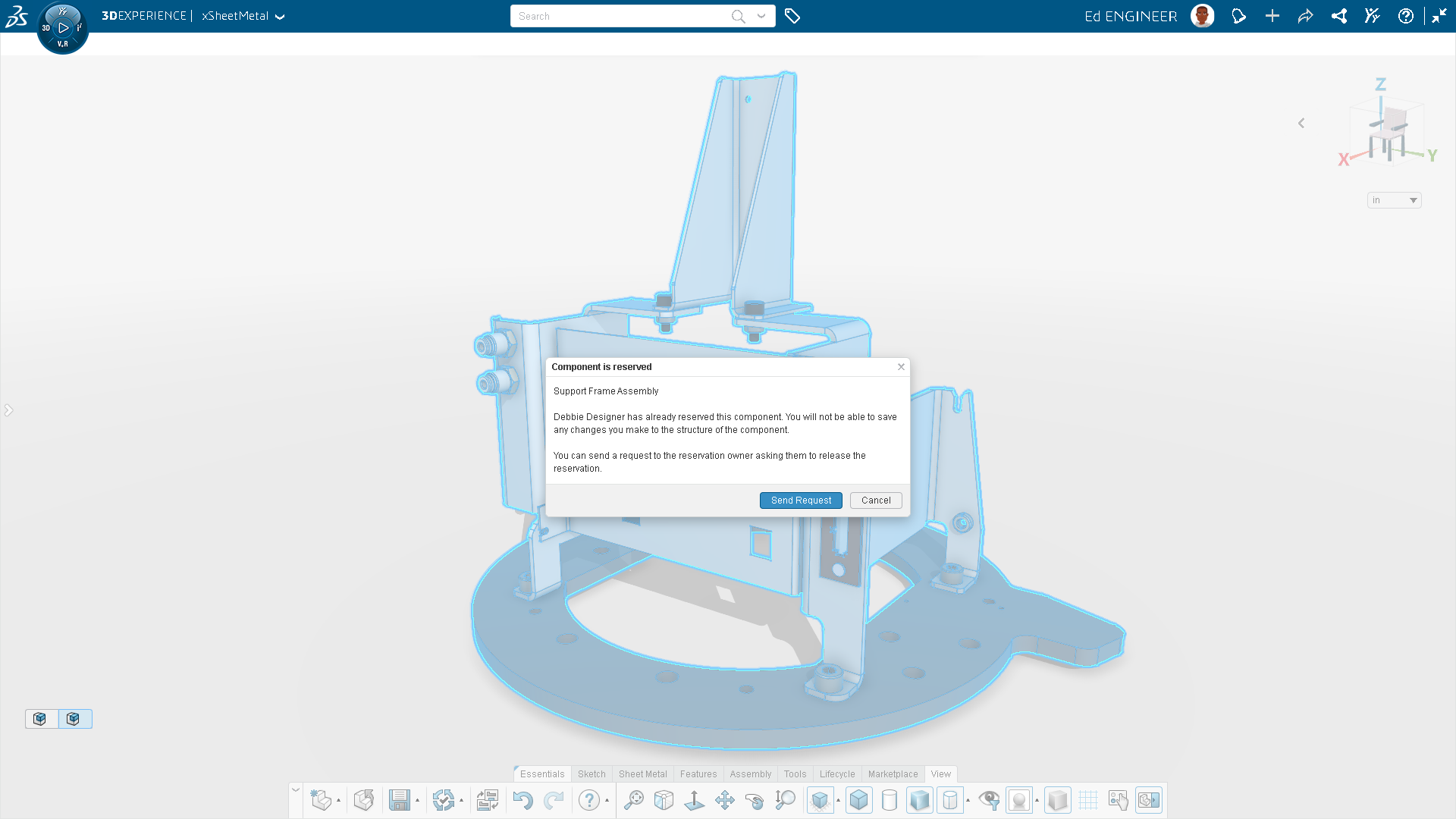 Interfejs roli 3D SheetMetal Creator, na platformie 3DEXPERIENCE