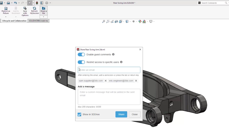 Udostępnianie i oznaczanie na platformie 3DEXPERIENCE