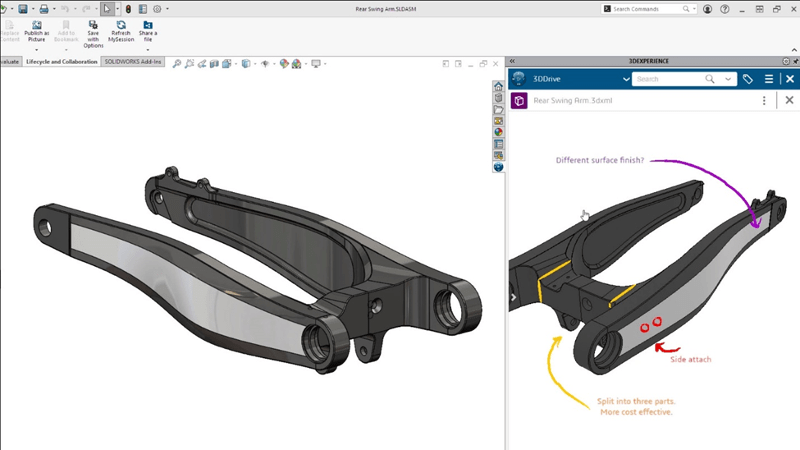 Udostępnianie i oznaczanie na platformie 3DEXPERIENCE