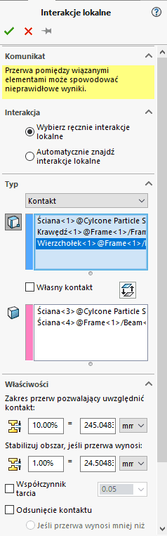 symulacja statyczna MES w SOLIDWORKS