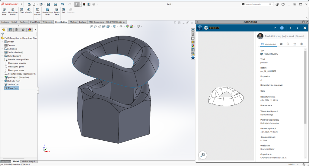 Współpraca SOLIDWORKS - 3DEXPERIENCE