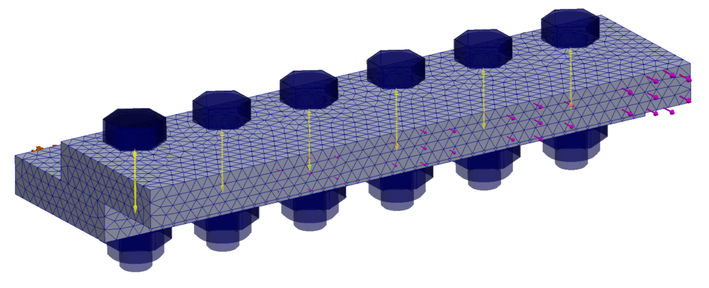 Definicja analizy MES ze złączami śrubowymi Połączenia śrubowe SOLIDWORKS