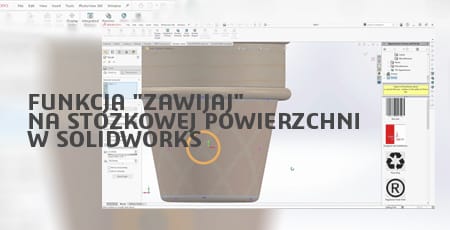 Jak użyć funkcji Zawijaj na stożkowej powierzchni w SOLIDWORKS?